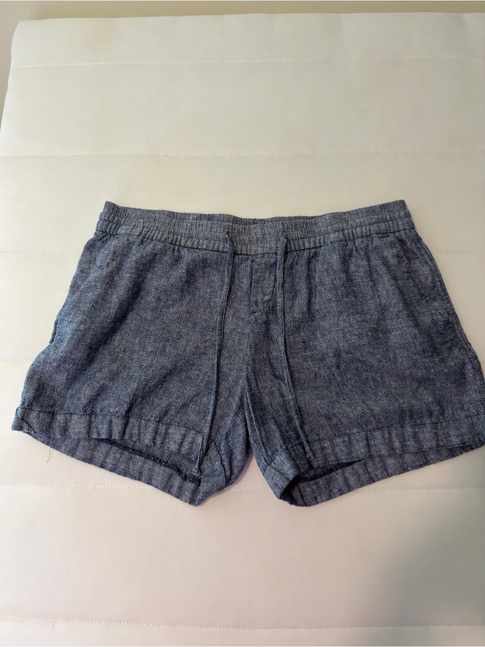 Old Navy Heathered Navy High-Waist Casual Shorts Linen Blend size L